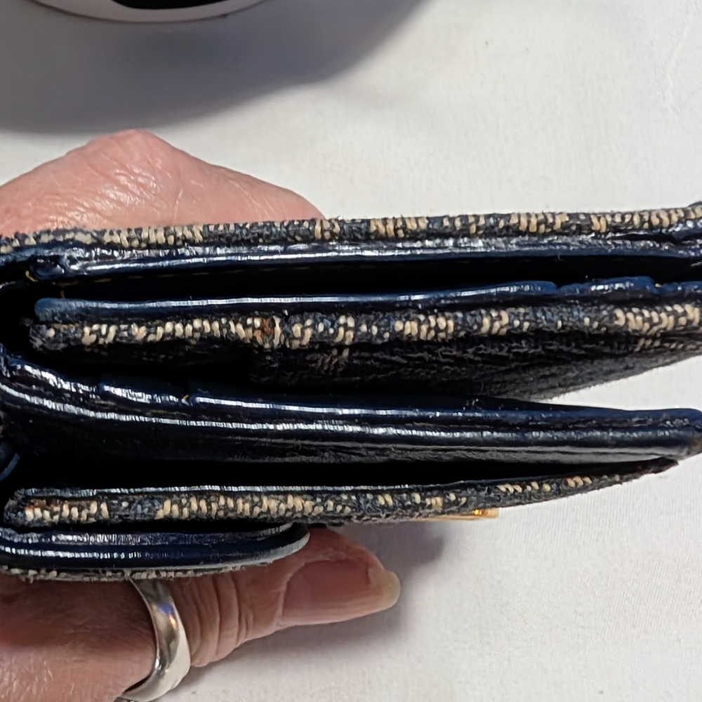 Dior Signature Saddle Monogram Blue Dior Oblique Jacquard And Leather Wallet 🔥 - Picture 5 of 17